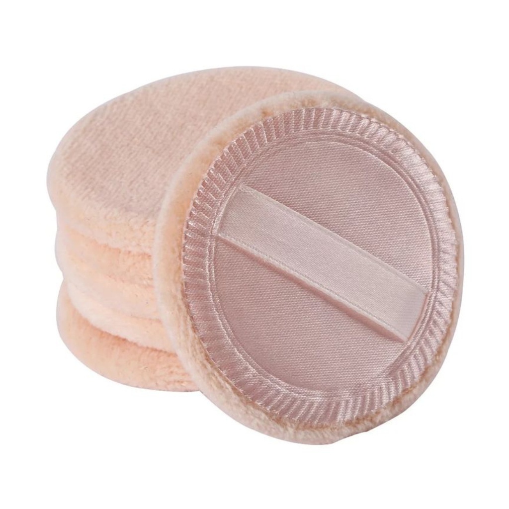 2 Pcs Round Loose Powder Sponge